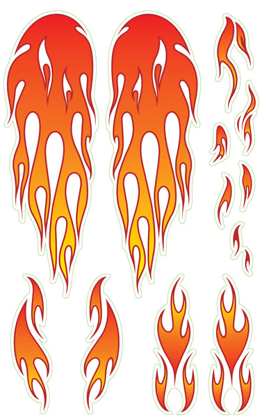 Wishbone Stickers - Flames