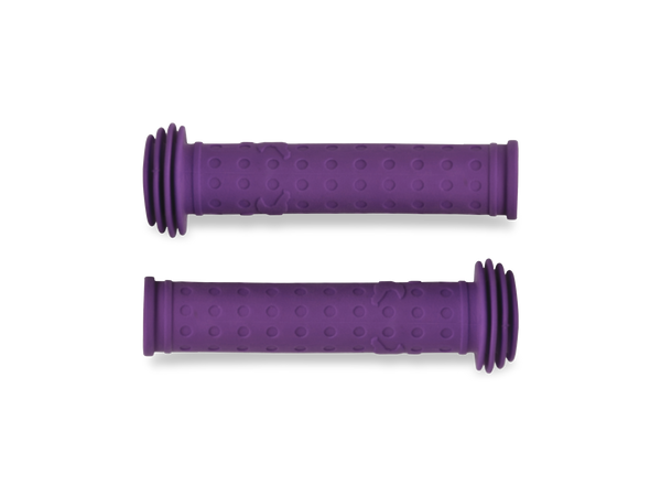 Purple silicone bike grips