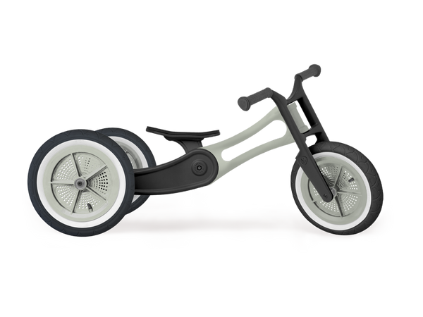 Grey and black recycled plastic 3 wheel running trike