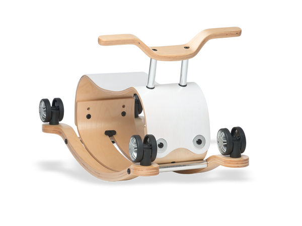 White wooden rocking toy