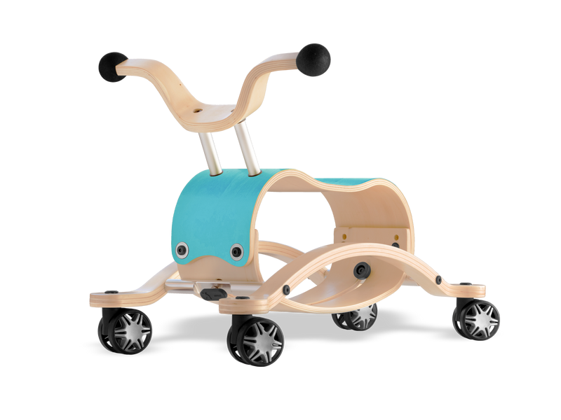 wooden aqua spinning ride-on toy