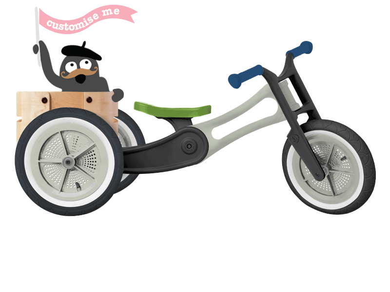 Running bike with customisable accessories