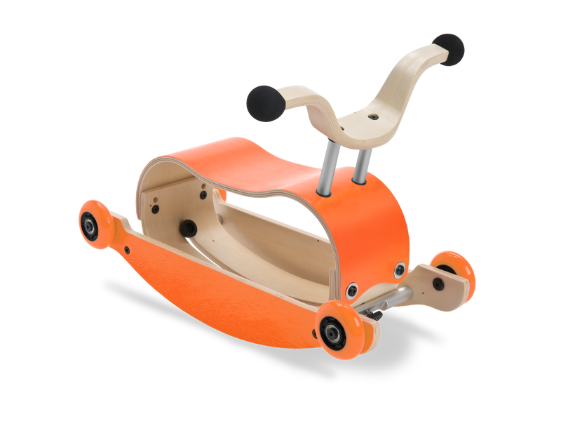 orange wooden rocking toy